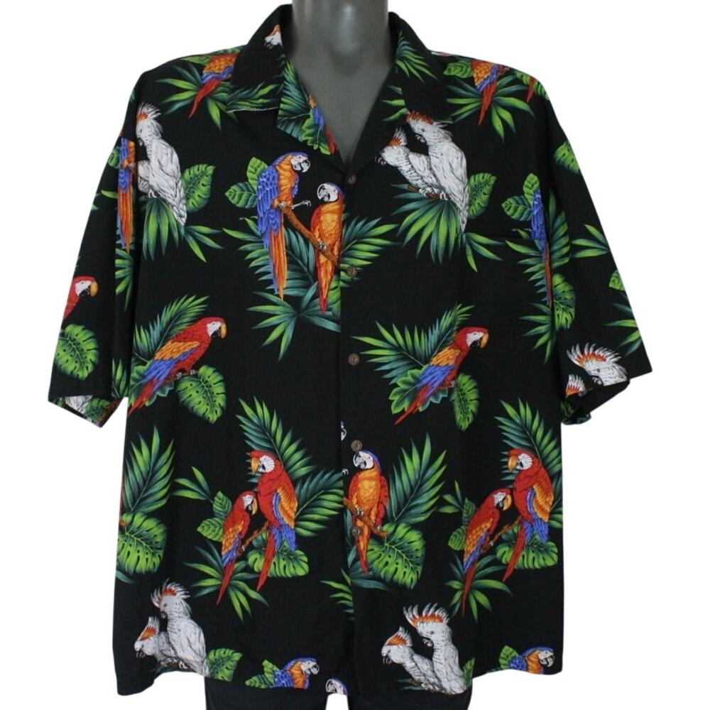 Vintage Magnum PI Parrot Hawaiian Shirt 4XL Big & Tall Mens Made in USA